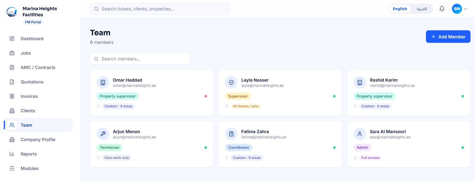 Momentum One FM — Team member view
